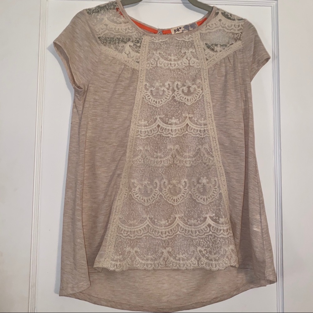 Jolt Beige Lace Shirt